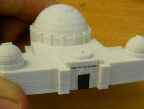 griffith Gözlemevi ölçek ilk taslak modeli binalar yapılar hollywood los angeles 3d print model - Mito3D