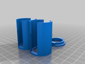 mon paramétrique personnalisé pièce de stockage des tubes à bouchon trimestre organisation 3d print model - Mito3D