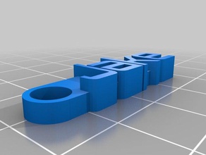 my customized message keychain- jake organization 3d print model - Mito3D