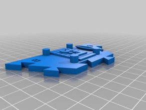 -bir 8-9 üç catan mavi x1 su 3d baskı 3d print model - Mito3D