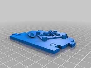 catan blau x1 Wasser 3-4 Ziegel-port 3d drucken 3d print model - Mito3D