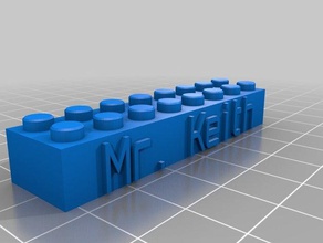 mi personalizados bloque lego necklacekeychain keith de la construcción juguetes 3d print model - Mito3D