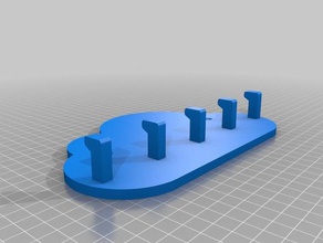 il mio personalizzato chiave gancio di cloud storage casa 3d print model - Mito3D