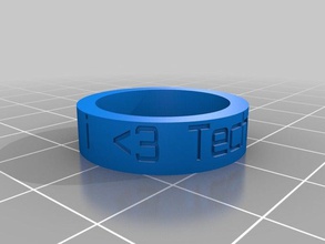 love tech rings customized 3d print model - Mito3D