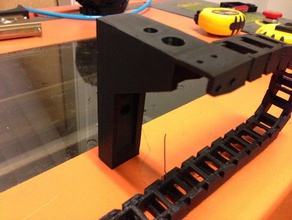 pórtico de la cadena cable solución máquina herramientas las emisiones co2 el láser cortador 3d print model - Mito3D