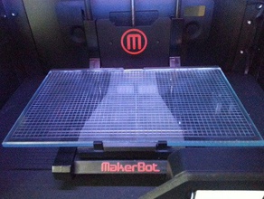 glass platform replicator 2 3d printer parts upgrade 3d print model - Mito3D