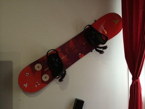 de planche à neige, fixations murales sport l'extérieur snowboard 3d print model - Mito3D