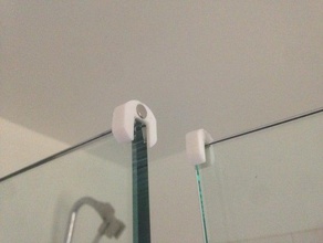 verre porte de douche aimant crochets salle bain 3d print model - Mito3D