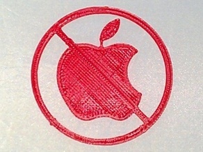 anti-mac logo computer android apple phone 3d print model - Mito3D