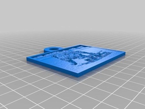 doglongboard sleutelhanger 2d art personnalisé 3d print model - Mito3D