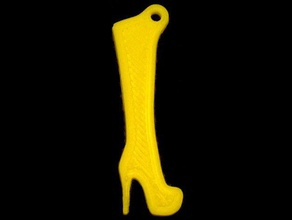 high heel boot keychainsearrings solidworks 2014 source charm heels jewelry shoe shoes stiletto woman 3d print model - Mito3D