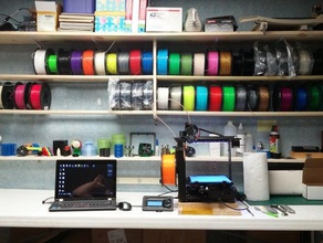 filament storage rack idea 3d printer accessories bracket shelf spool holder 3d print model - Mito3D