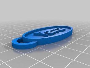 yara oval keychain keychains customized 3d print model - Mito3D
