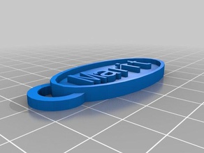 marit oval chaveiro chaveiros personalizado 3d print model - Mito3D