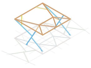 modulare Fahrzeug-showroom-Struktur Gebäude Strukturen 3d print model - Mito3D