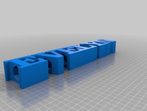 evelyn i segni loghi personalizzato 3d print model - Mito3D