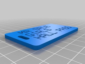 ragazze hall pass organizzazione personalizzato 3d print model - Mito3D