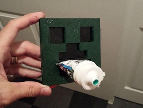 creeper espremedor de pasta dente casa banho minecraft printrbot 3d print model - Mito3D