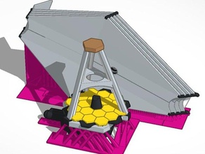 james webb uzay teleskobu düşük çözünürlüklü bir model fizik Astronomi 3d print model - Mito3D