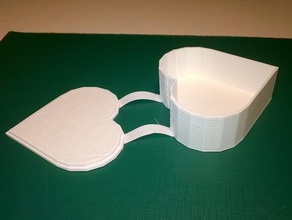kutu kalp kaplar takı 3d print model - Mito3D