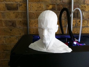 low-poly Kopf remix Skulpturen Büste 3d print model - Mito3D