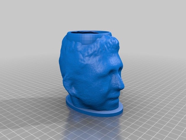 Bleistift Stift Topf nicknack cup - Organisation Gesicht Blumentopf Kopf menschlichen Bleistift-Halter Stift-Halter Menschen 3D print model - Mito3D