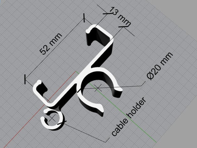 rc305 video rx holder clip 20mm pipe vehicles diameter tube 20 mm av revicer rc 305 vrx vtx 3D print model - Mito3D