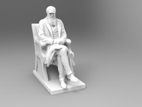 charles darwin statue scans replicas london natural history museum 3d print model - Mito3D
