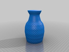 brick vase decor art flower material seej 3d print model - Mito3D