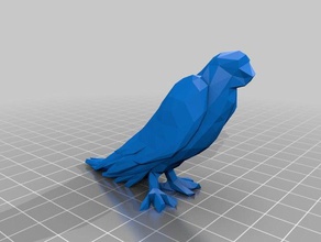 low poly polly parrot animaux lowpoly 3d print model - Mito3D