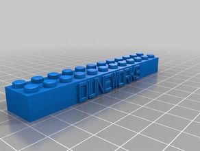 my customized lego block necklacekeychain duneworks construction toys 3d print model - Mito3D