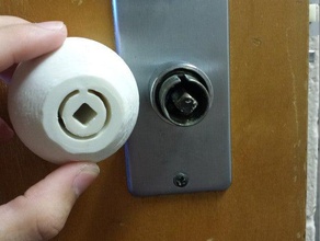dorm room door knob replacement parts handle house 3d print model - Mito3D