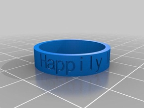 happily married ring rings customized 3d print model - Mito3D
