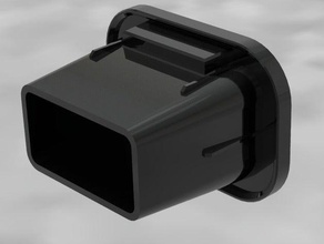 thule square load bar end cap plug low profile automotive endcap roof rack 3d print model - Mito3D