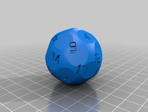 24 sided die dice customized 3d print model - Mito3D