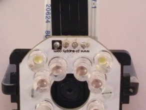 brilhante pi branco câmera do ir da luz raspberry eletrônica diodo emissor de abastecimento raspberrypi câmara raspi 3d print model - Mito3D