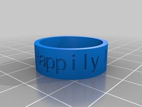 happily married ring 2 rings customized 3d print model - Mito3D
