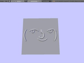 lenny face 2d art dongers 3d print model - Mito3D