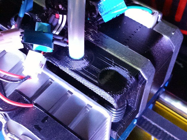 2x extrusora de actualización la rifa aluminio doble refrigeración del bloque remix 3d impresora extrusoras 3D print model - Mito3D