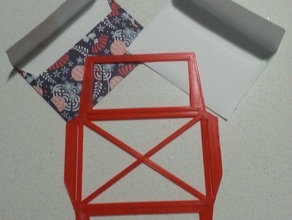 envelope template diy craft crafty outline postage stencil 3d print model - Mito3D