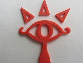 Auge sheikah-symbol video Spiele Legende zelda link 3d print model - Mito3D