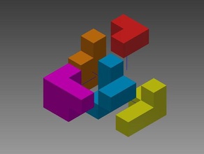 puzzle cube math art 3d print model - Mito3D