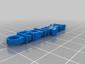 my customized message keychain abigail organization 3d print model - Mito3D