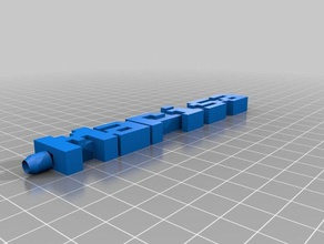 il mio personalizzato retrò font di word penna marisa arte 3d print model - Mito3D