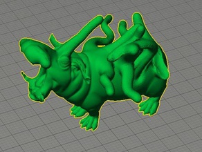 fancy hippo boost your spirits biology 3d print model - Mito3D