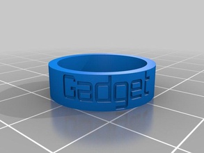gadget girl anillo los anillos personalizado 3d print model - Mito3D