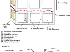 pilable 1 armario los contenedores muebles openscad python 3d print model - Mito3D