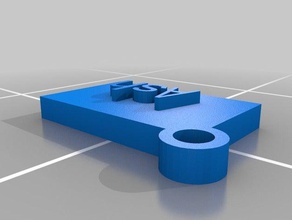 Asche text Schlüsselbund - Zubehör angepasst 3d print model - Mito3D
