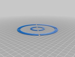 circular printbed calibration pattern v3 3d printing tests customized 3d print model - Mito3D