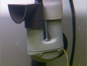 parametrico a destra angolo di ampia tubo getto acquario sostituzione parti 3d in vetrina huxley openscad reprap 3d print model - Mito3D